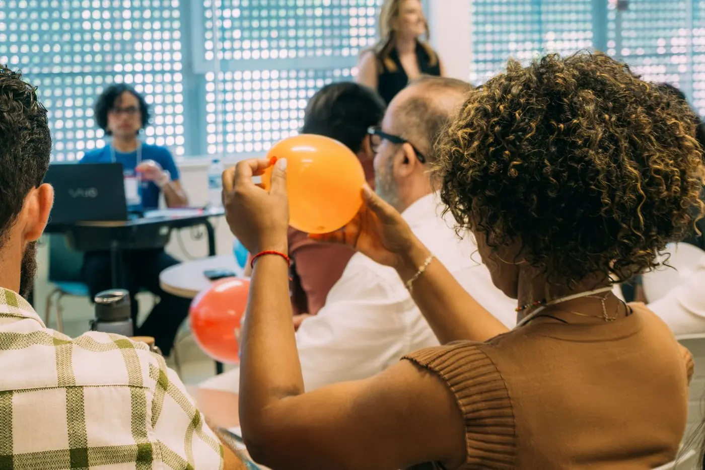 Dinâmica com balões numa sessão do 19º SGPL